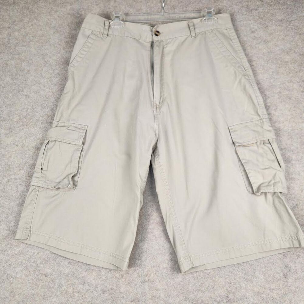 North 15 Cargo Shorts Men's Khaki Tan Casual Outdoor Shorts Size